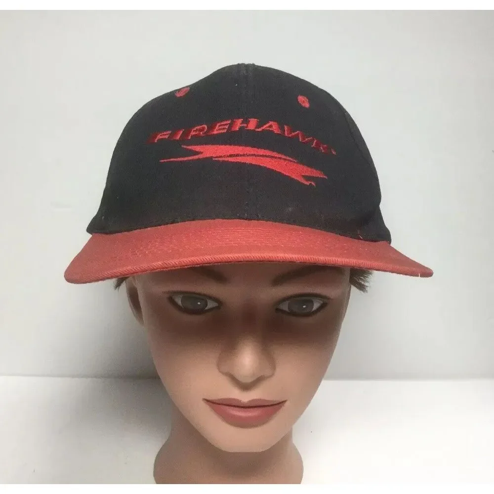 Firestone Firehawk Snapback Hat Black & Red‎ Baseball Trucker Cap